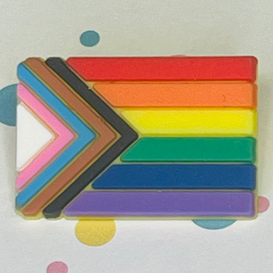 Progress Pride Flag Lapel Pin (Rubber)