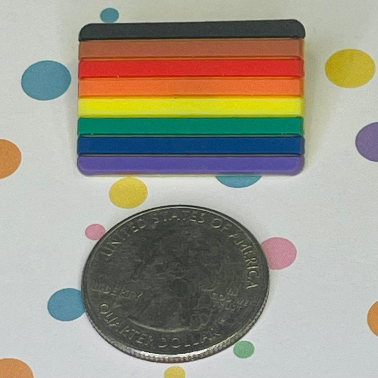 Philadelphia Rainbow Pride Flag Lapel Pin (Rubber)