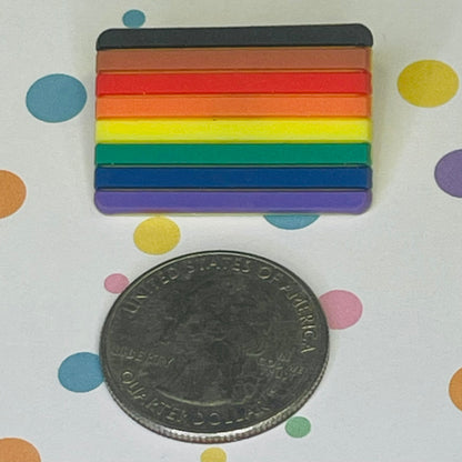 Philadelphia Rainbow Pride Flag Lapel Pin (Rubber)