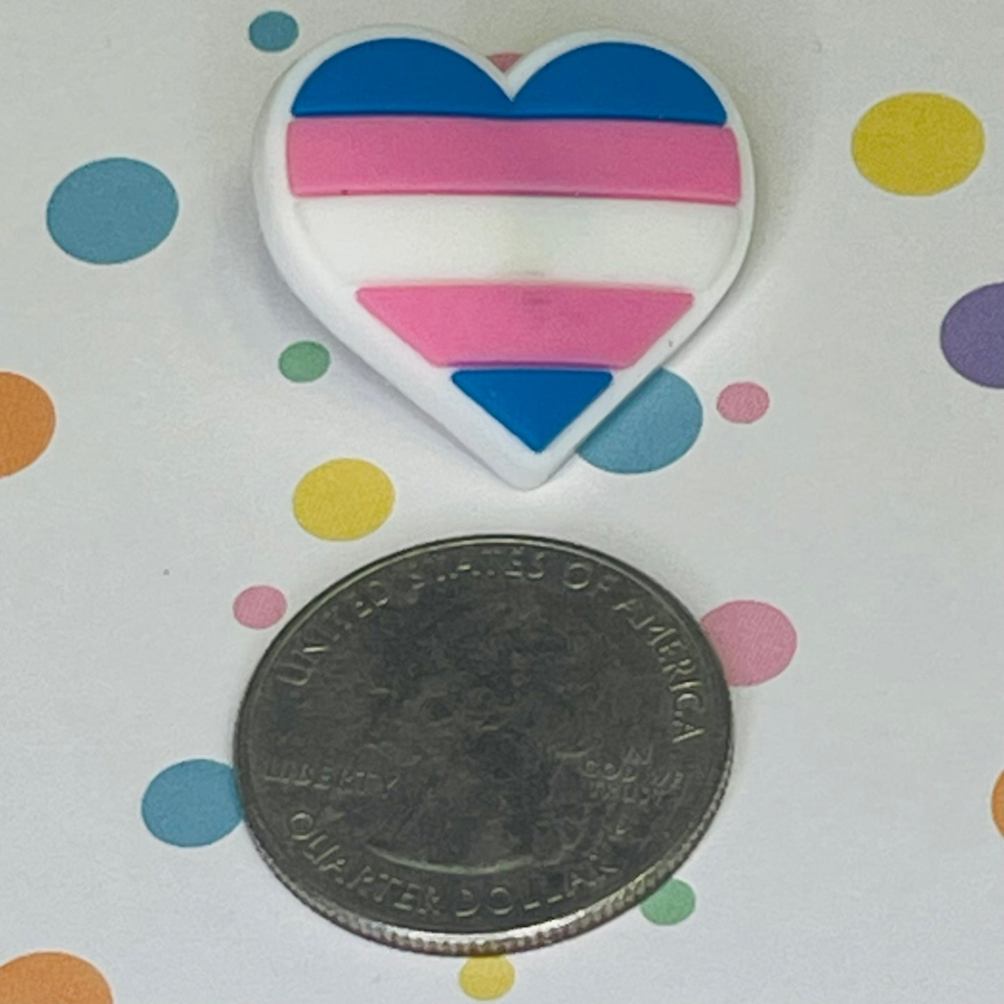 Transgender Heart Pride Flag Lapel Pin