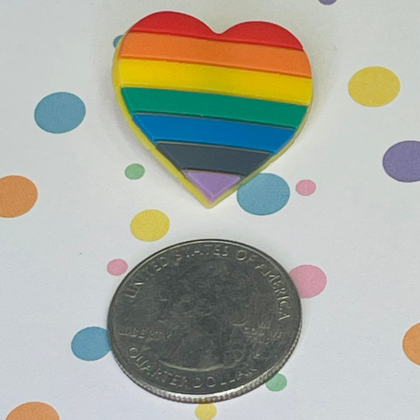 Rainbow Heart Pride Flag Lapel Pin