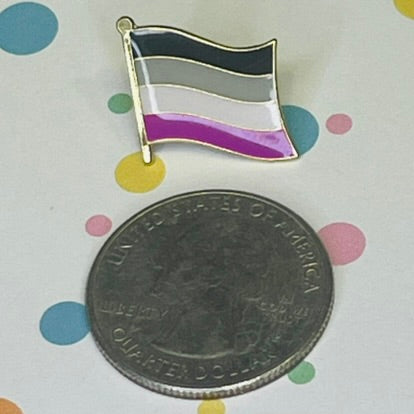 Asexual pride flag lapel pin