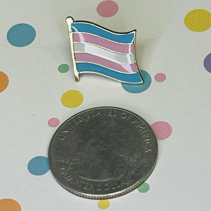 Transgender Wave Pride Flag Lapel Pin