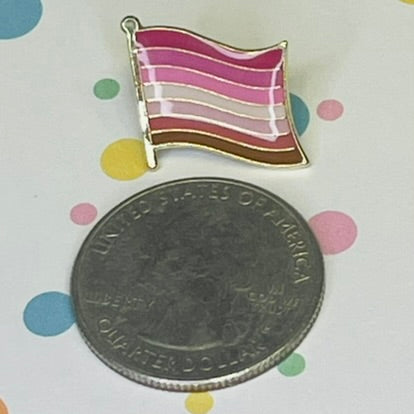 Lesbian Pink Pride flag lapel pin