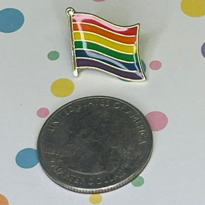 Rainbow Wave Pride Flag Lapel Pin