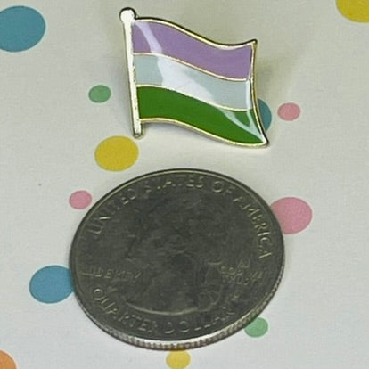 Gender Queer Pride flag lapel pin