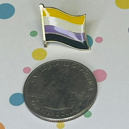 Nonbinary Pride Flag Lapel Pin