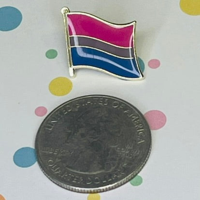 Bisexual Pride flag lapel pin