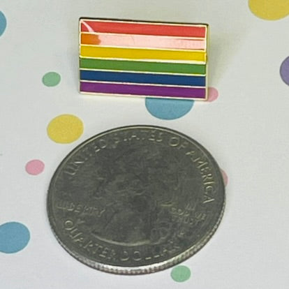 Rainbow Square Pride Flag Lapel Pin