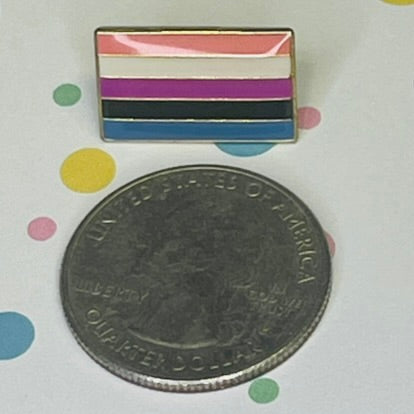 Gender Fluid Pride flag lapel pin