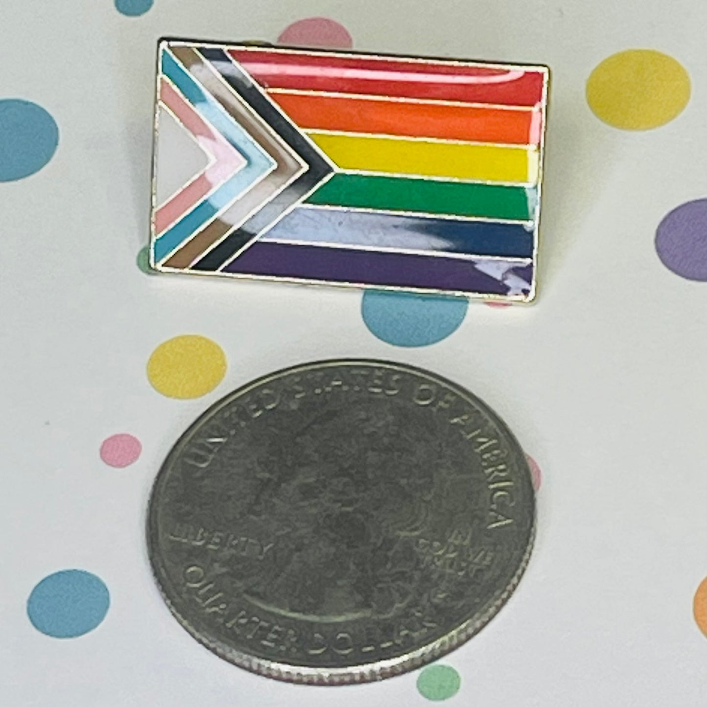 Progress Pride Square Flag Lapel Pin
