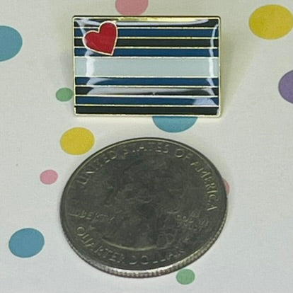 Leather Pride flag lapel pin