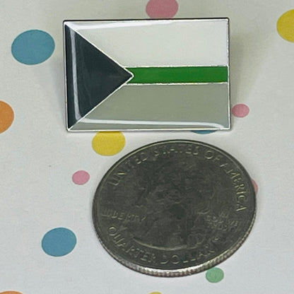 Demiromantic Pride flag lapel pin