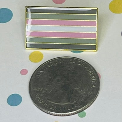 Demigirl Pride flag lapel pin