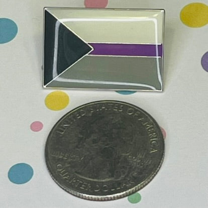 Demisexual Pride Flag  lapel pin