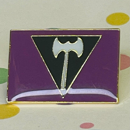 Lesbian Labrys Pride flag lapel pin