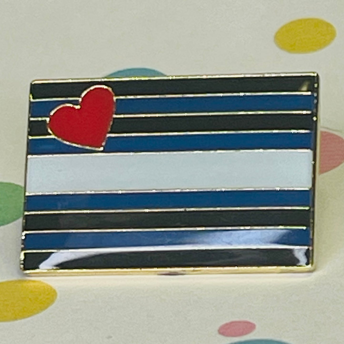 Leather Pride flag lapel pin