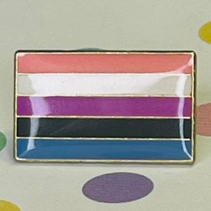 Gender Fluid Pride flag lapel pin