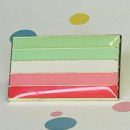 Abrosexual flag lapel pin