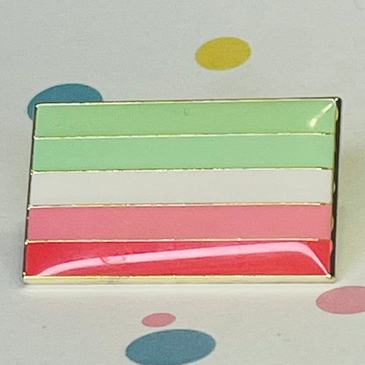 Abrosexual flag lapel pin