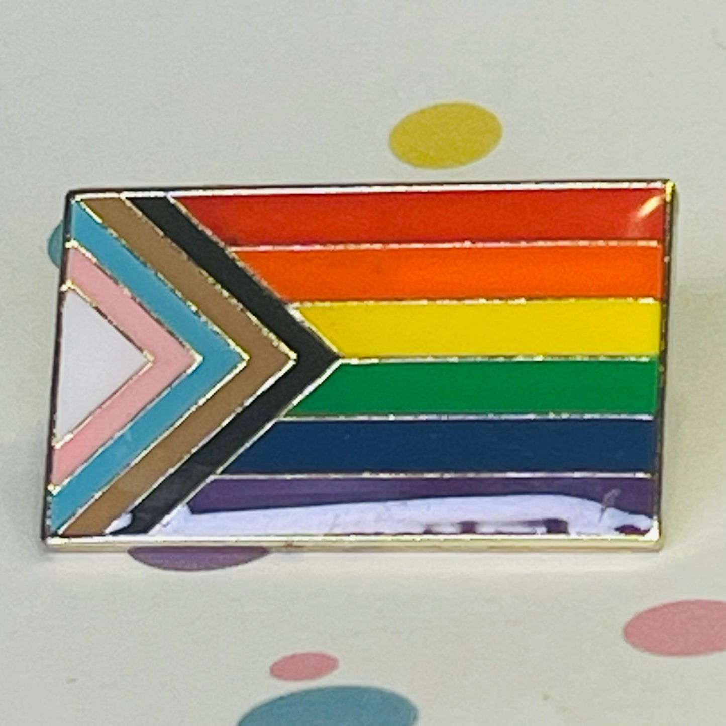 Progress Pride Square Flag Lapel Pin