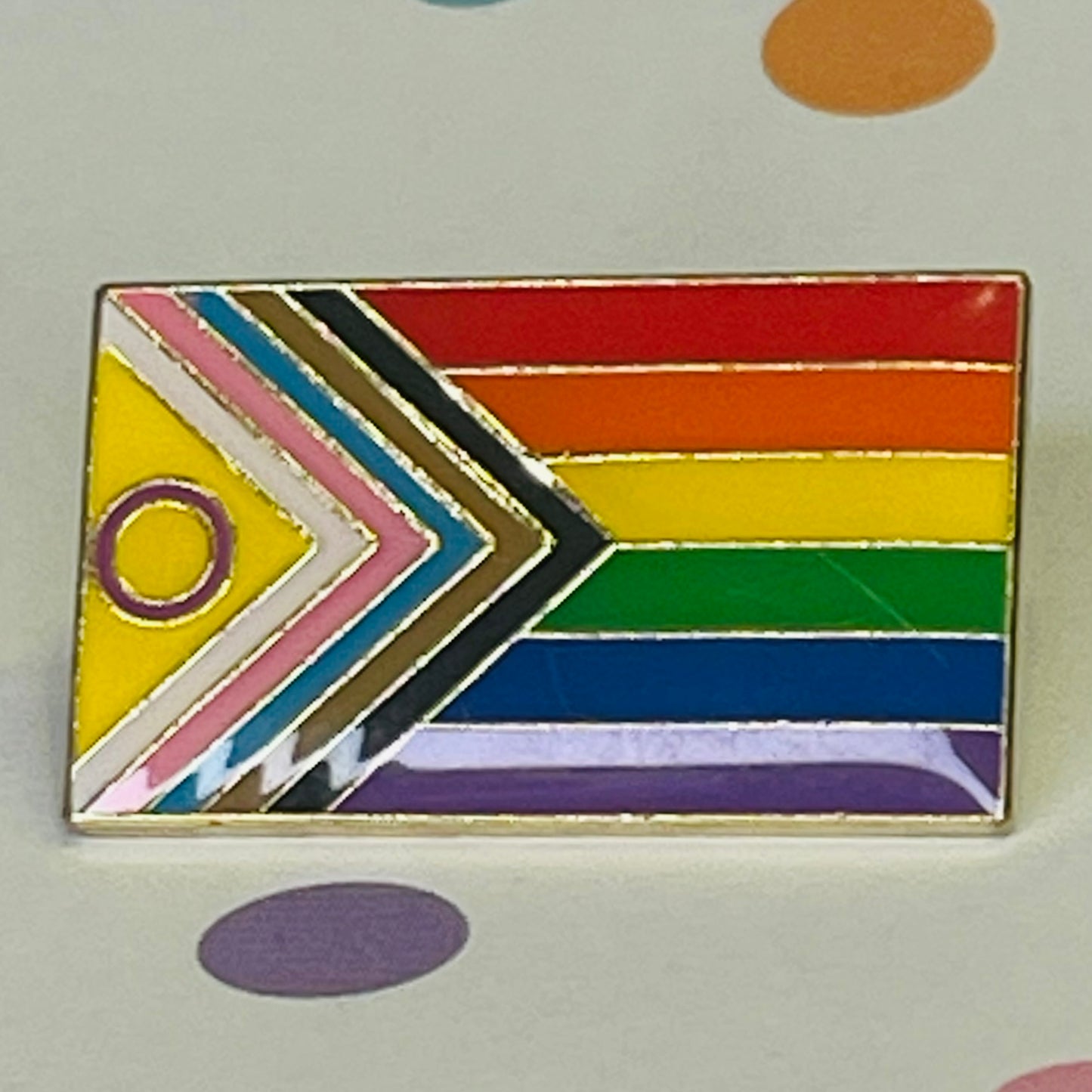Progress Inclusive Pride Flag Lapel Pin