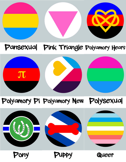 Flag Pride Buttons - Choose your own! LGBT 2-1/4" pinback