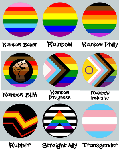 Flag Pride Buttons - Choose your own! LGBT 2-1/4" pinback