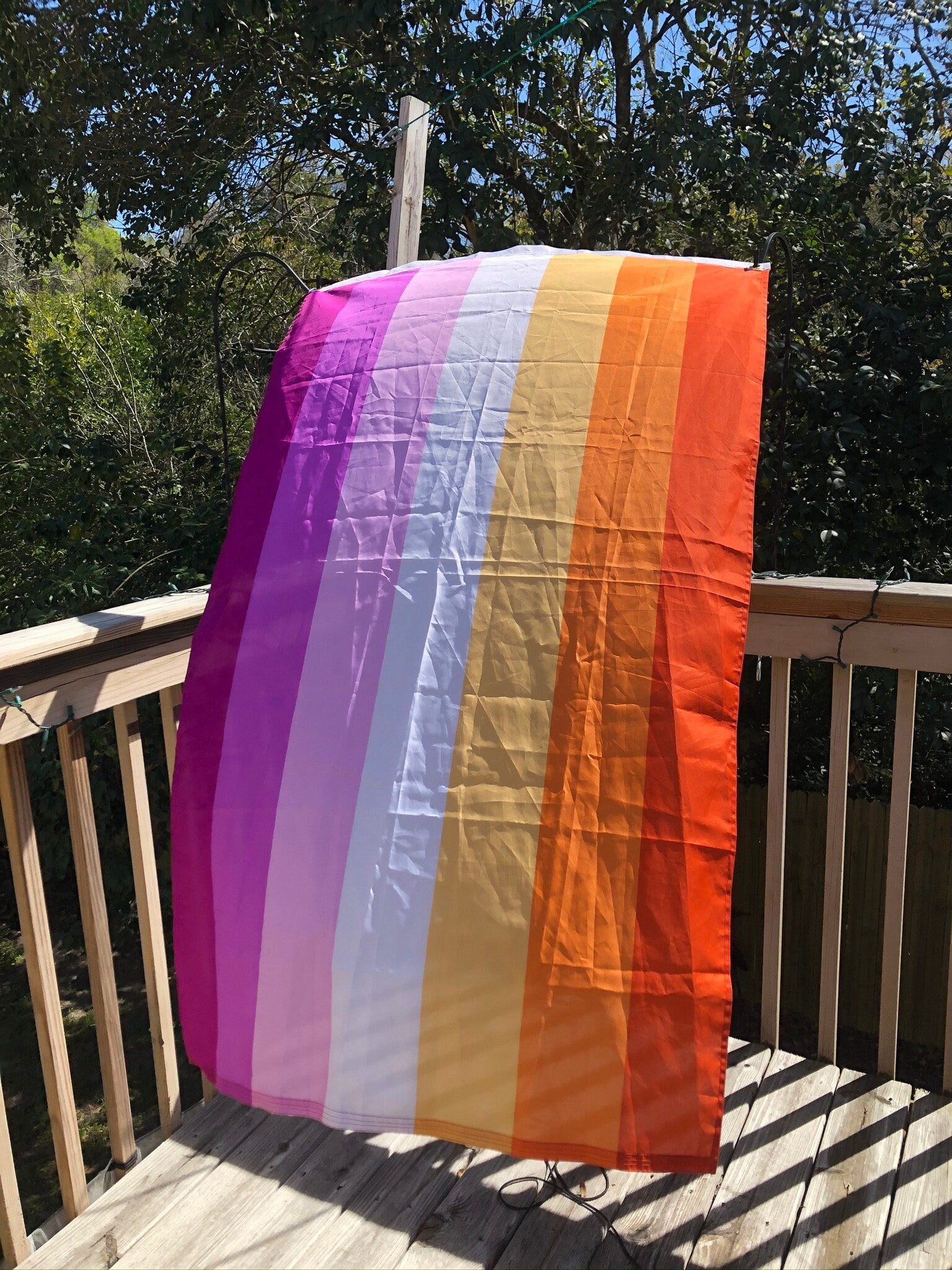 LGBTQA Orange Community 7 stripe Lesbian Pride Flag