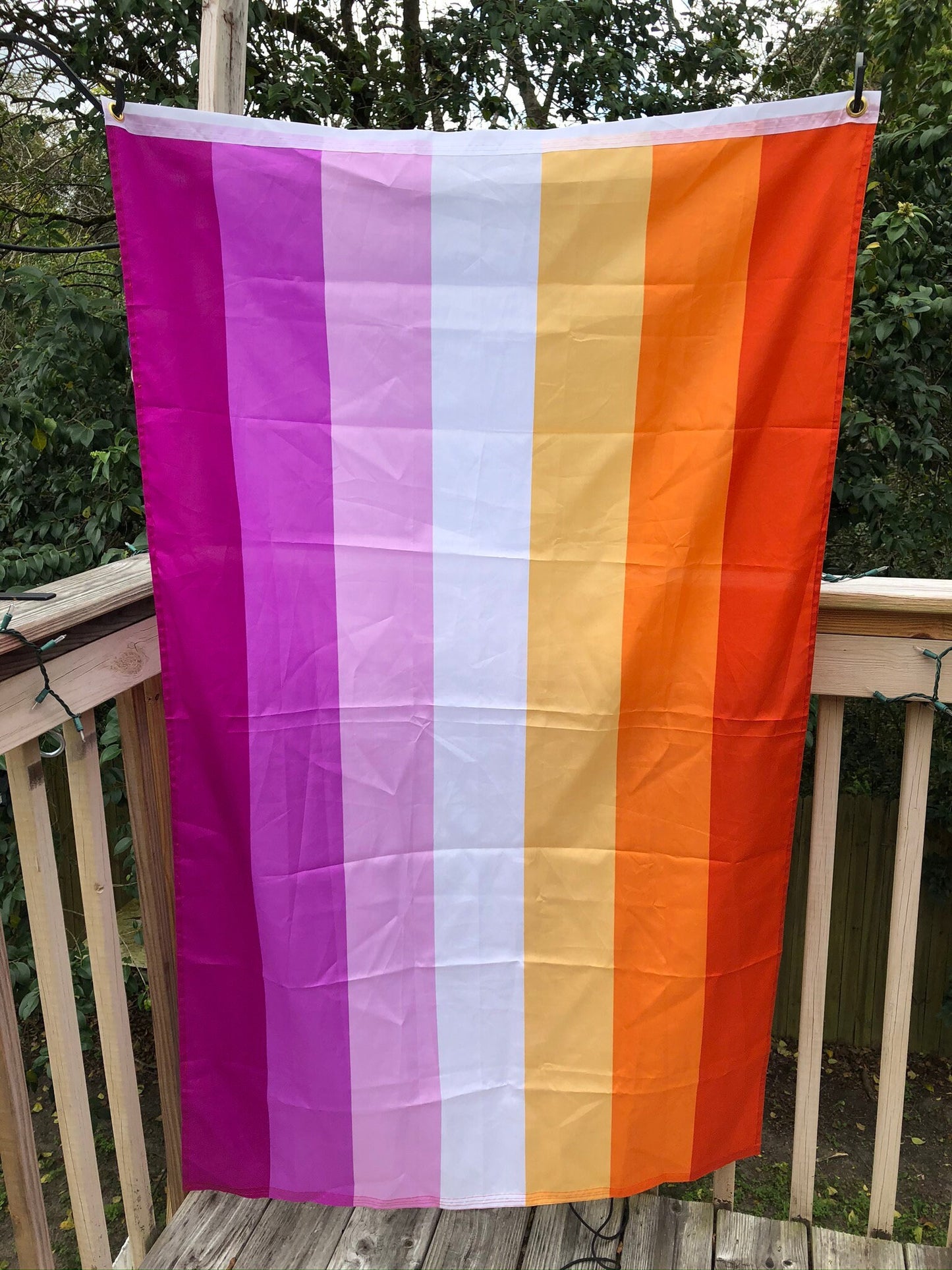 LGBTQA Orange Community 7 stripe Lesbian Pride Flag