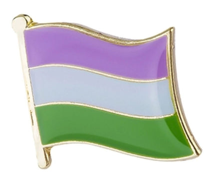 LGBTQA Genderqueer flag lapel pin