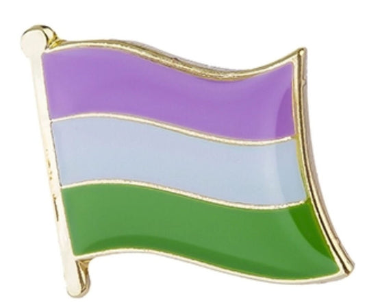 LGBTQA Genderqueer flag lapel pin