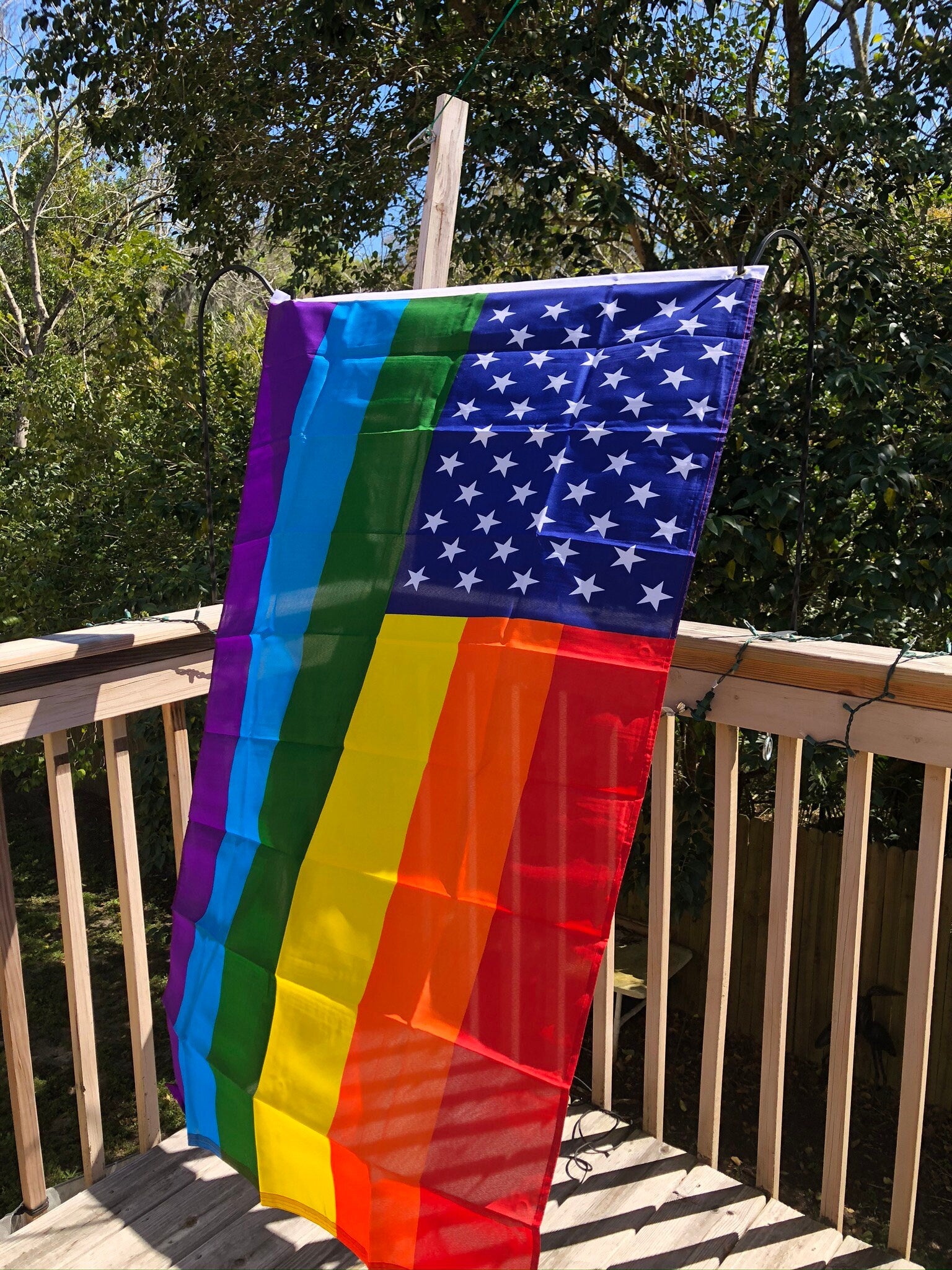 LGBTQA Pride Rainbow American Flag