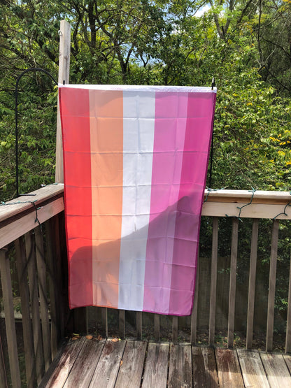 LGBTQA Orange Community 5 stripe Lesbian Pride Flag