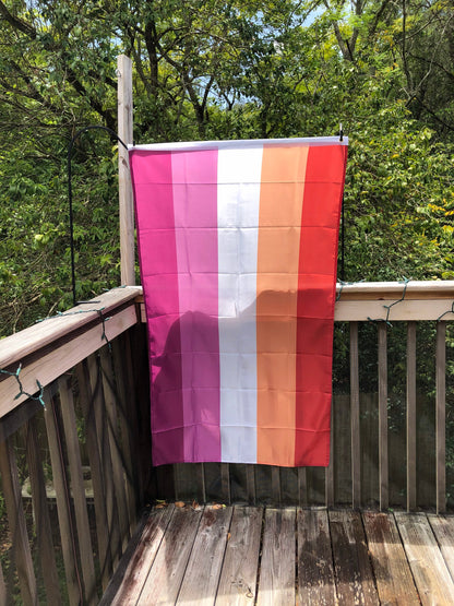 LGBTQA Orange Community 5 stripe Lesbian Pride Flag