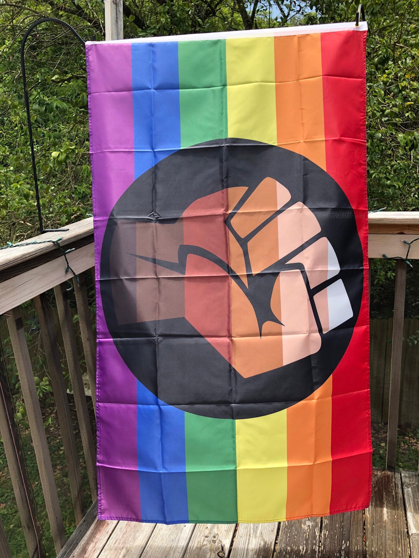 LGBTQA BLM Black Lives Matter Pride Rainbow Flag