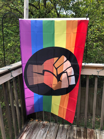 LGBTQA BLM Black Lives Matter Pride Rainbow Flag