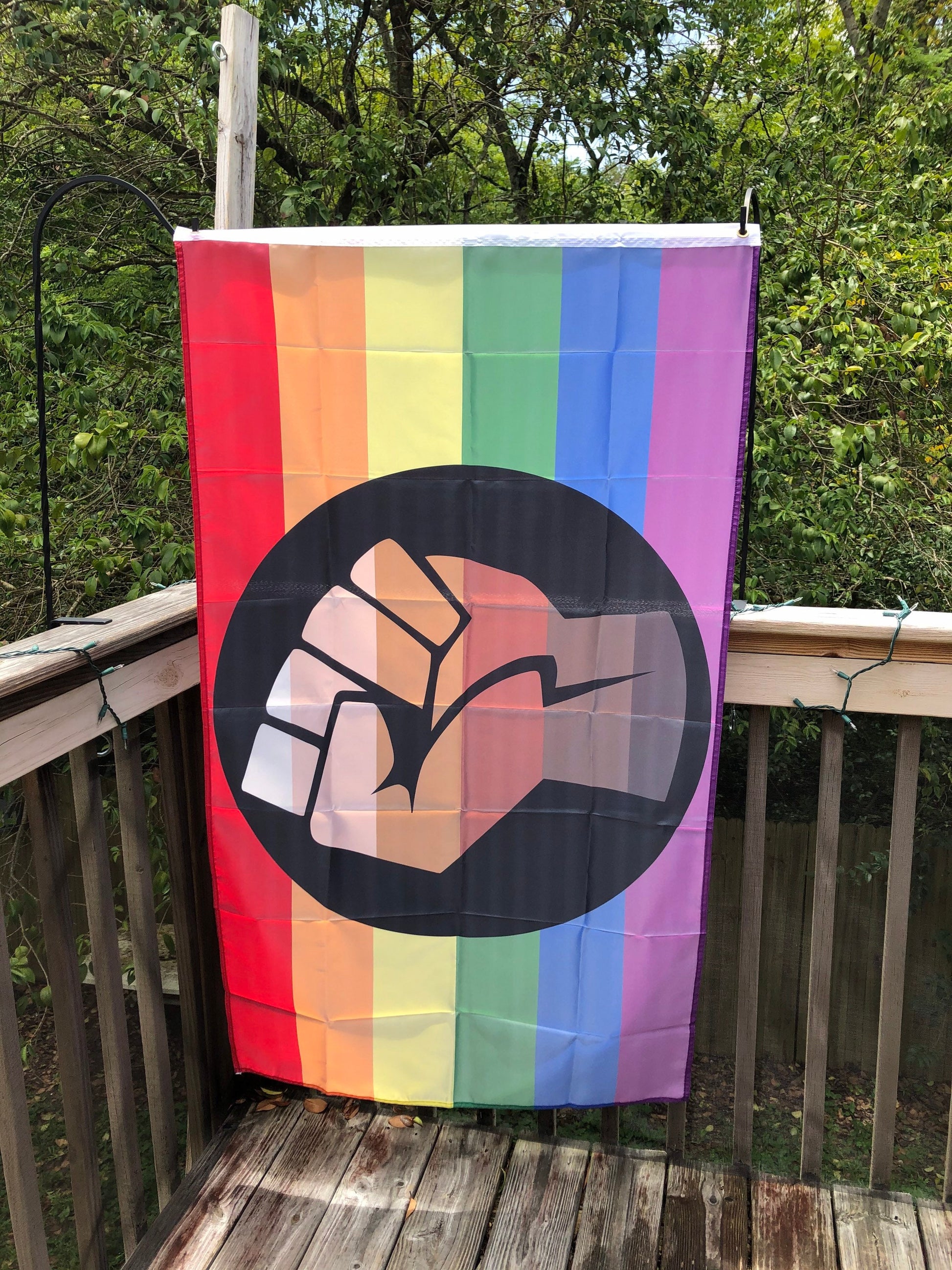 LGBTQA BLM Black Lives Matter Pride Rainbow Flag