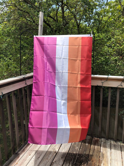 LGBTQA Orange Community 5 stripe Lesbian Pride Flag