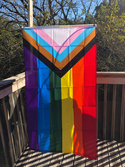 LGBTQA Progress Pride Rainbow Flag