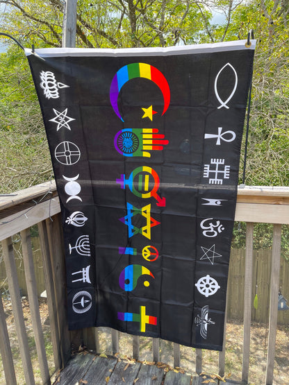 LGBTQA Pride Coexist Flag