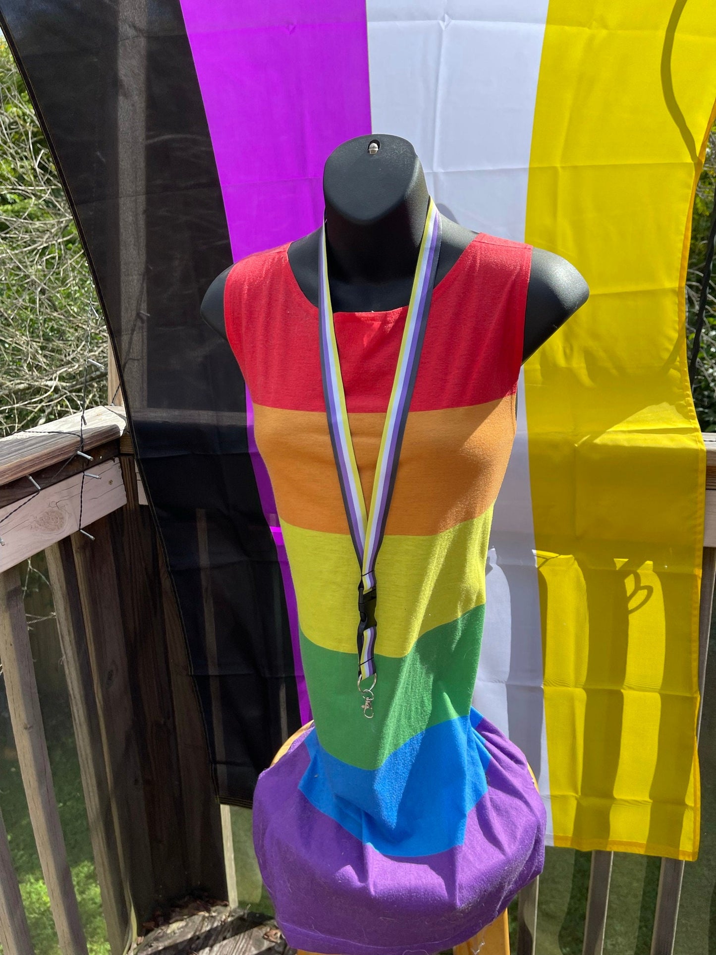 Non-Binary Pride Lanyard Badge Holder