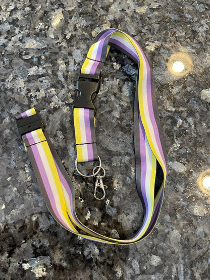 Non-Binary Pride Lanyard Badge Holder
