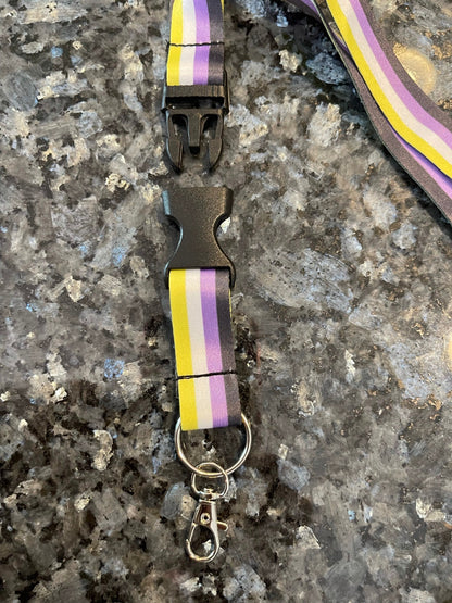 Non-Binary Pride Lanyard Badge Holder
