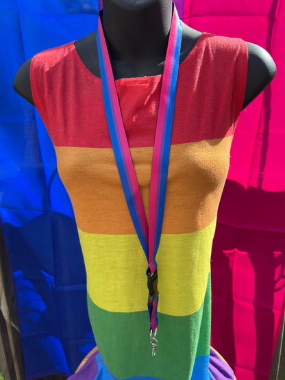 Bisexual Pride Lanyard Badge Holder