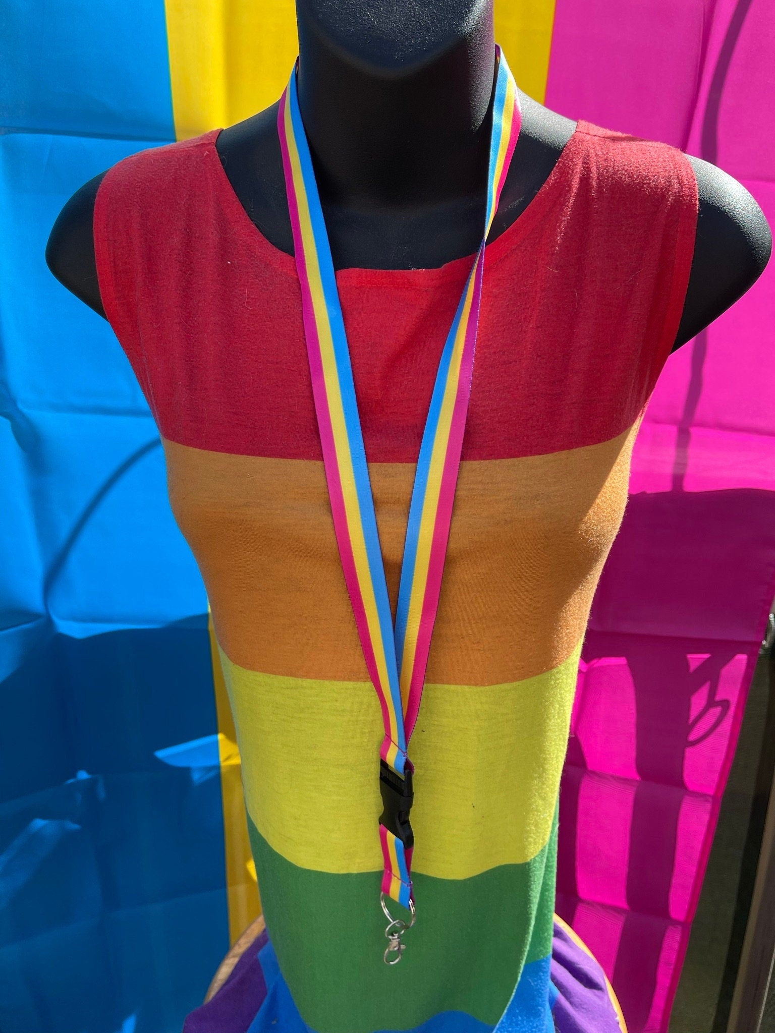 Pansexual Pride Lanyard Badge Holder