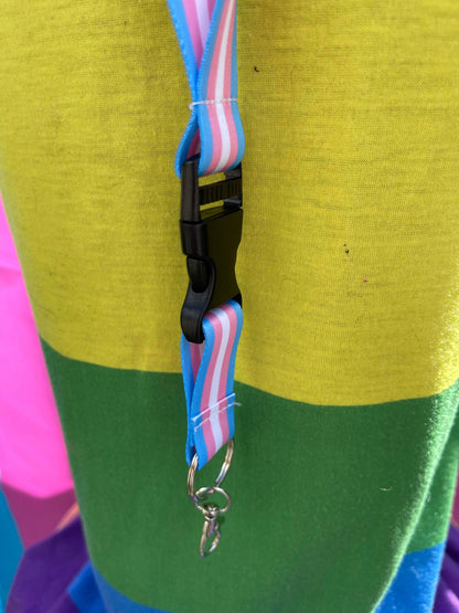 Transgender Pride Lanyard Badge Holder