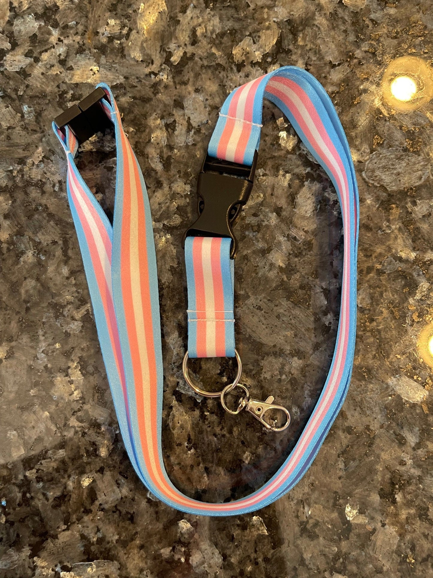Transgender Pride Lanyard Badge Holder