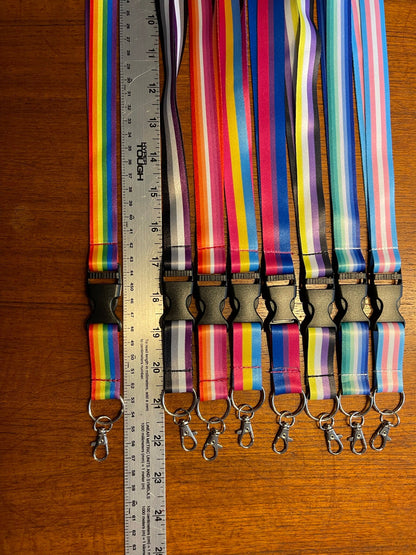 Rainbow LGBTQIA+ Pride Lanyard Badge Holder