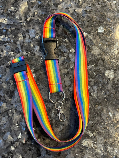 Rainbow LGBTQIA+ Pride Lanyard Badge Holder